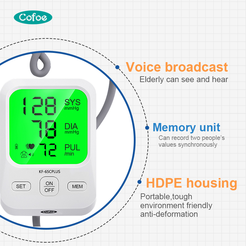 KF-65C Plus CofOE Автоматический цифровой монитор артериального давления (тип ARM)